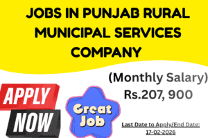 Jobs in Punjab Rural Municipal Services Company jobs