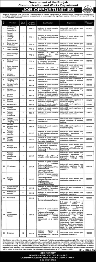 Communication and Works Department