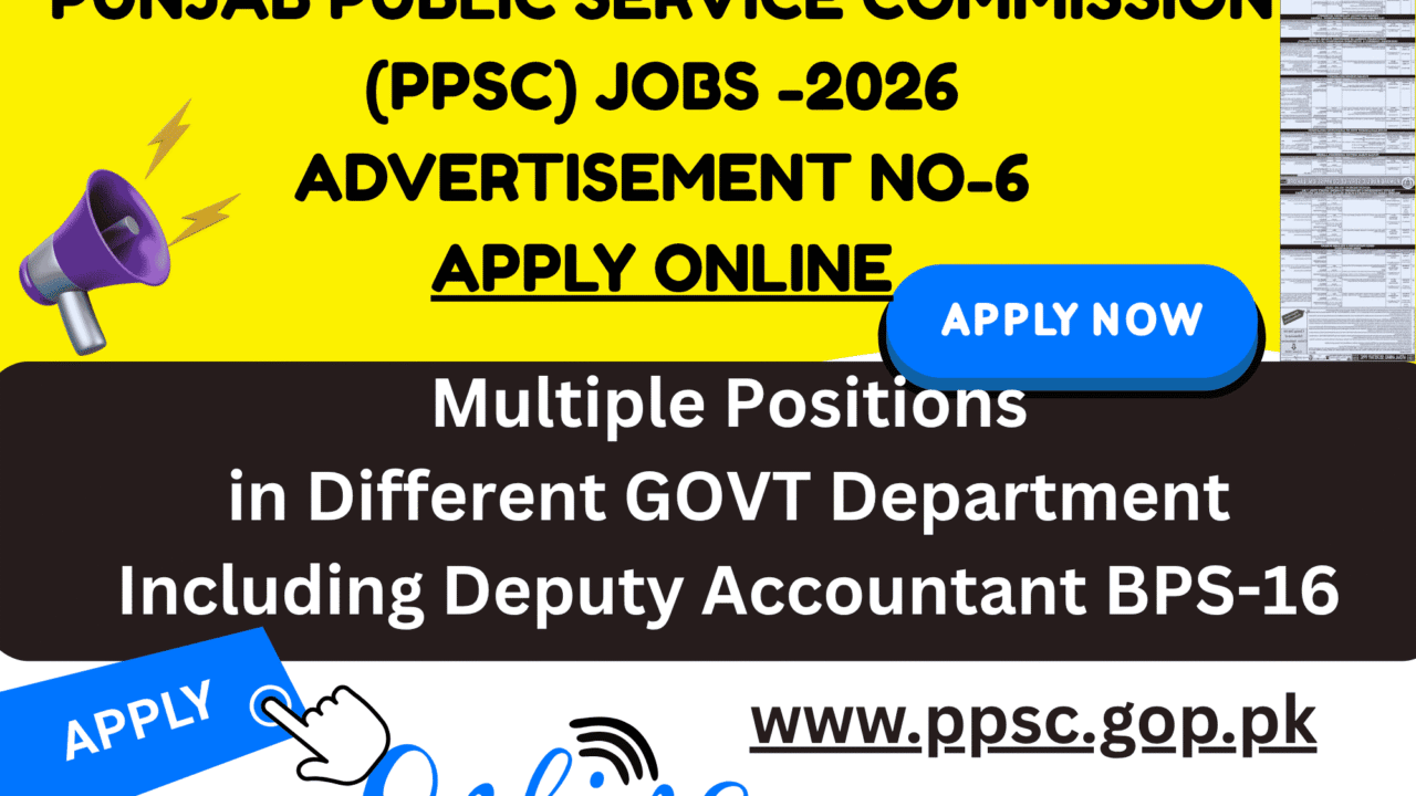 Punjab Public Service Commission Jobs -2026 Advertisement No 6-Apply online